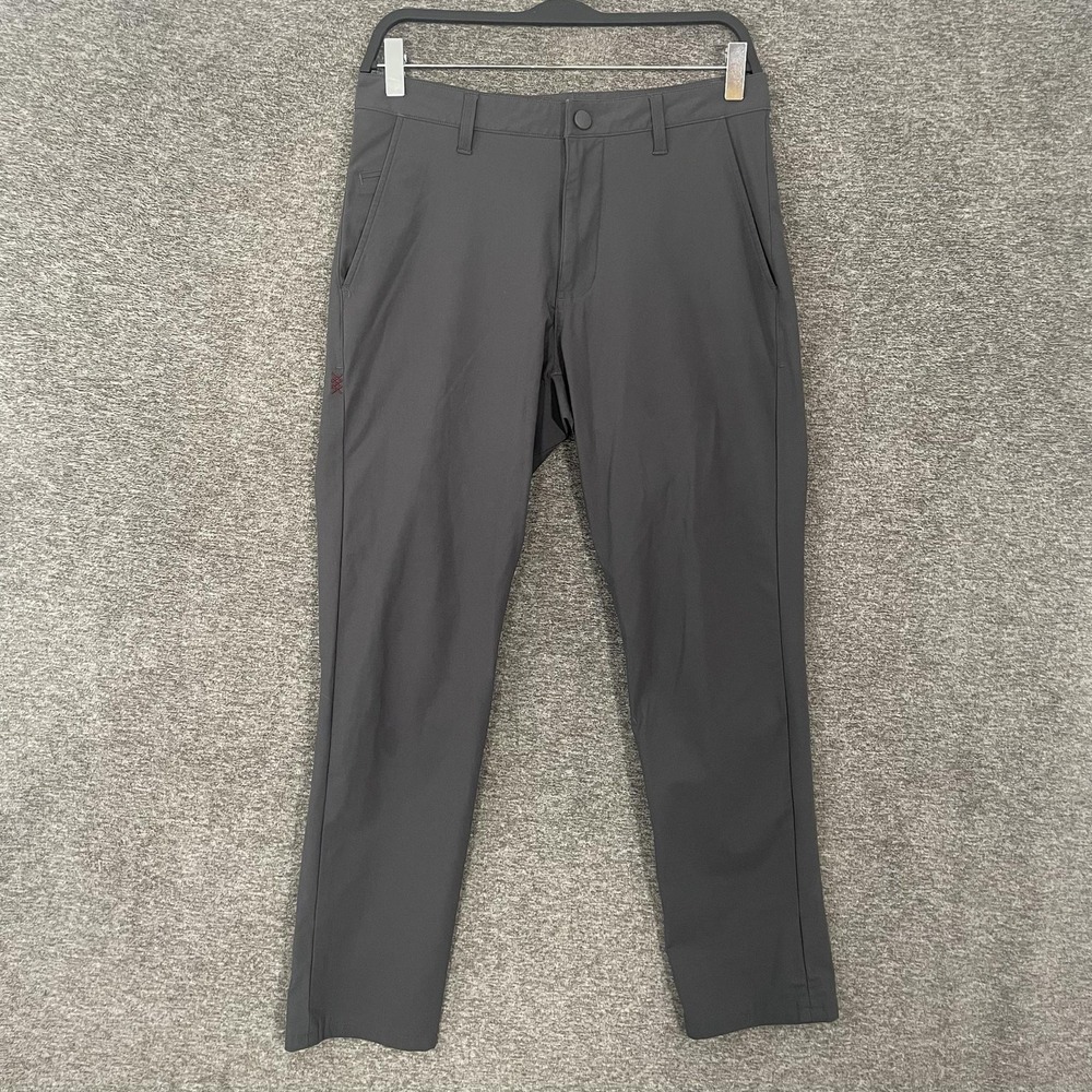 Rhone City Pants Mens 30x28 Gray Slim Fit Stretch Tech Chino Travel Golf